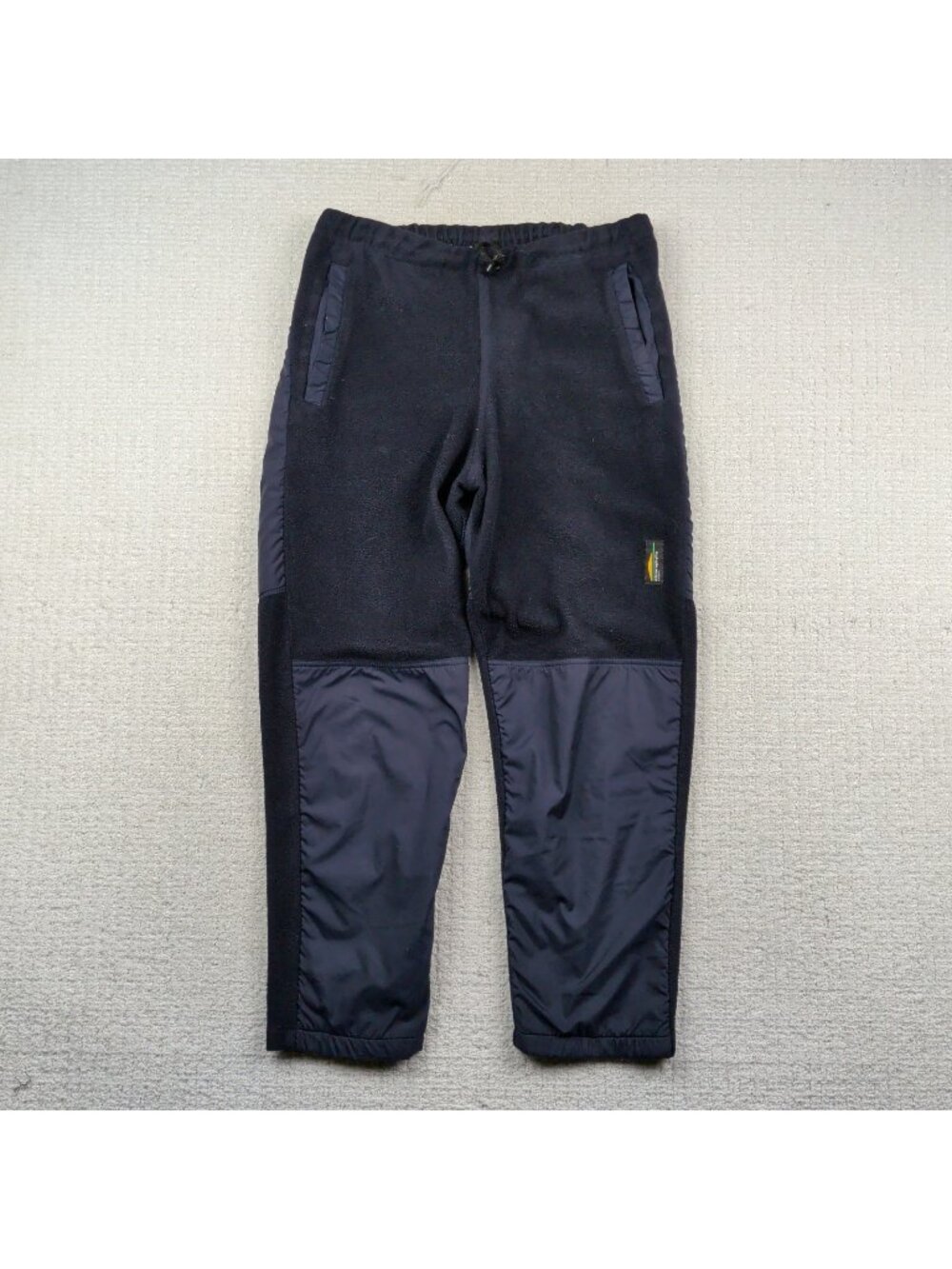 Vintage 90s Chlorophylle x Polartec Fleece Jogger Pants Gorpcore Dark Blue Sz S